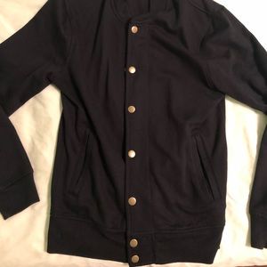 J Crew men’s bomber fleece sweater